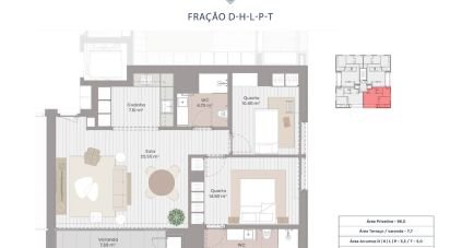 Apartamento T2 em Ramalde de 86 m²